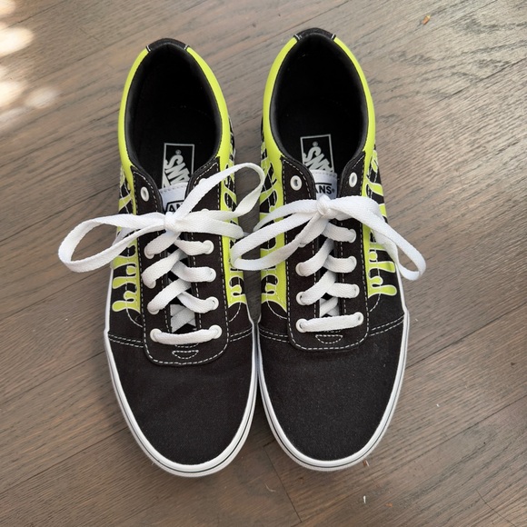 Vans kid’s ward drip slime glow sneakers size 5Y 6.5W - Picture 2 of 9